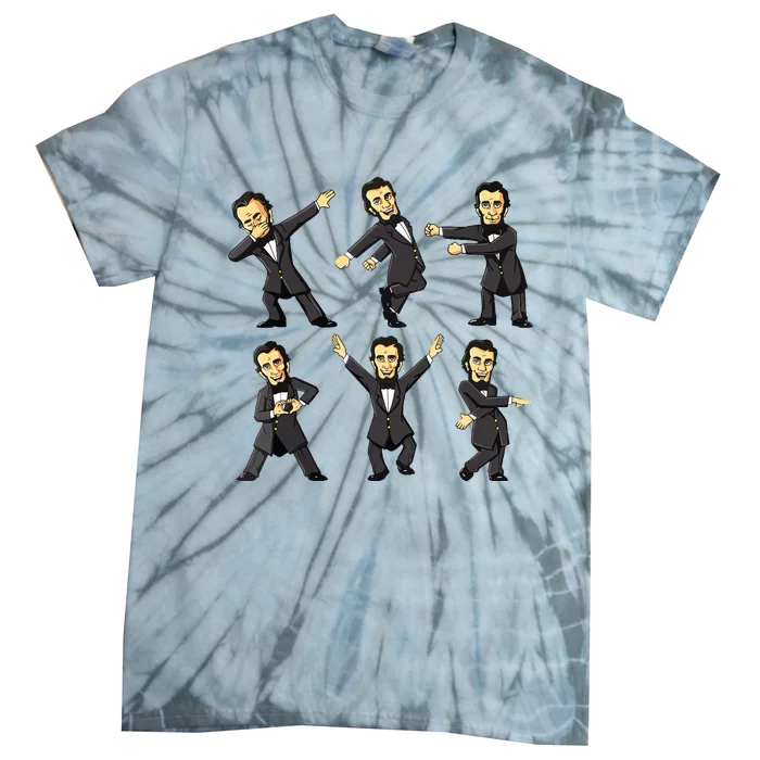 Dancing Abraham Lincoln 4th Of July Tie-Dye T-Shirt