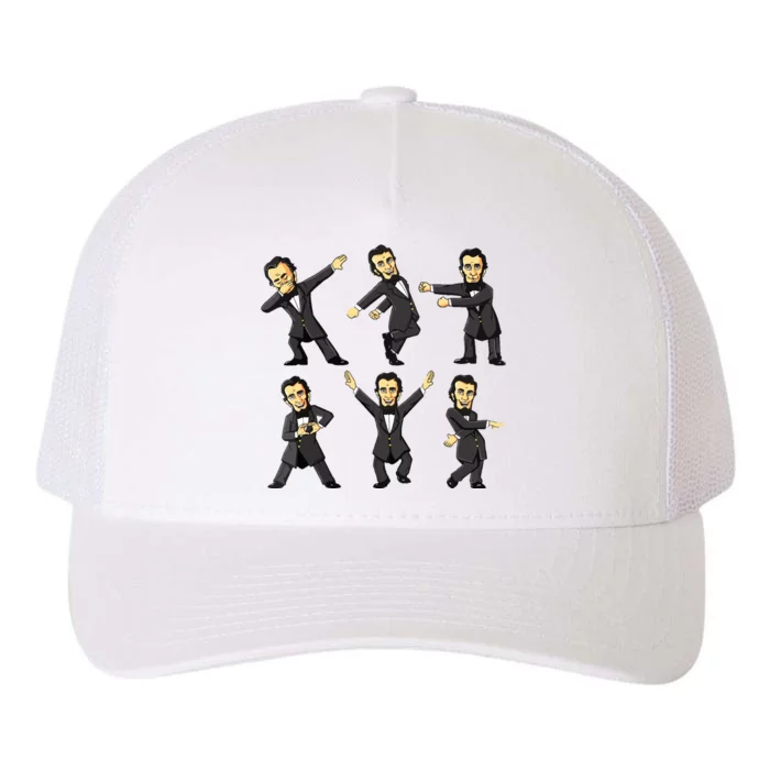 Dancing Abraham Lincoln 4th Of July Yupoong Adult 5-Panel Trucker Hat