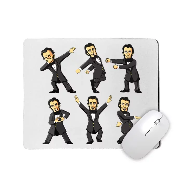 Dancing Abraham Lincoln 4th Of July Mousepad