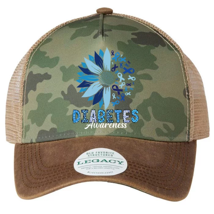 Diabetes Awareness Leopard Sunflower Diabetes Awareness Legacy Tie Dye Trucker Hat