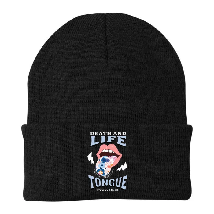 Death And Life Tongue Christian Knit Cap Winter Beanie