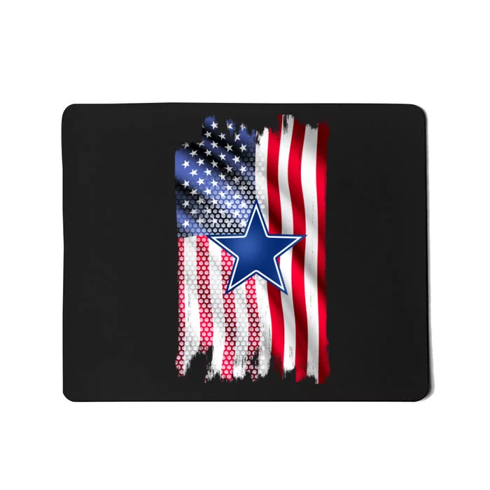 Dallas Football Fan USA American Flag Mousepad