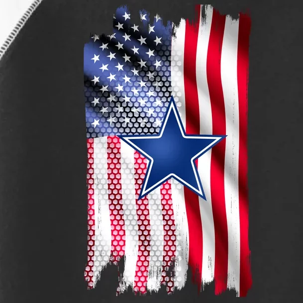 Dallas Football Fan USA American Flag Toddler Fine Jersey T-Shirt