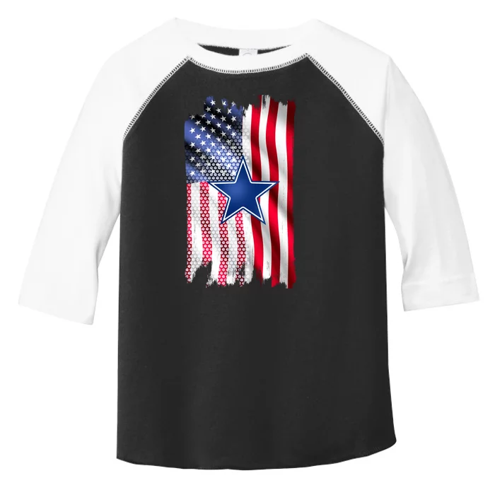 Dallas Football Fan USA American Flag Toddler Fine Jersey T-Shirt