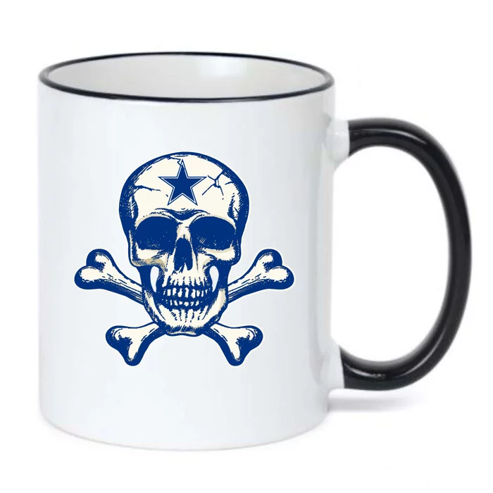 Dallas Skull Crossbones Star Fan Pride Black Color Changing Mug