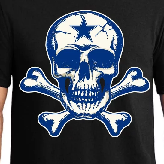 Dallas Skull Crossbones Star Fan Pride Pajama Set