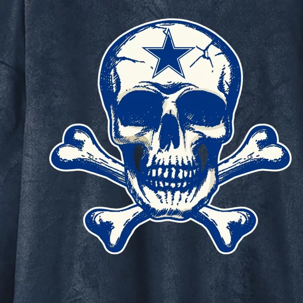 Dallas Skull Crossbones Star Fan Pride Hooded Wearable Blanket