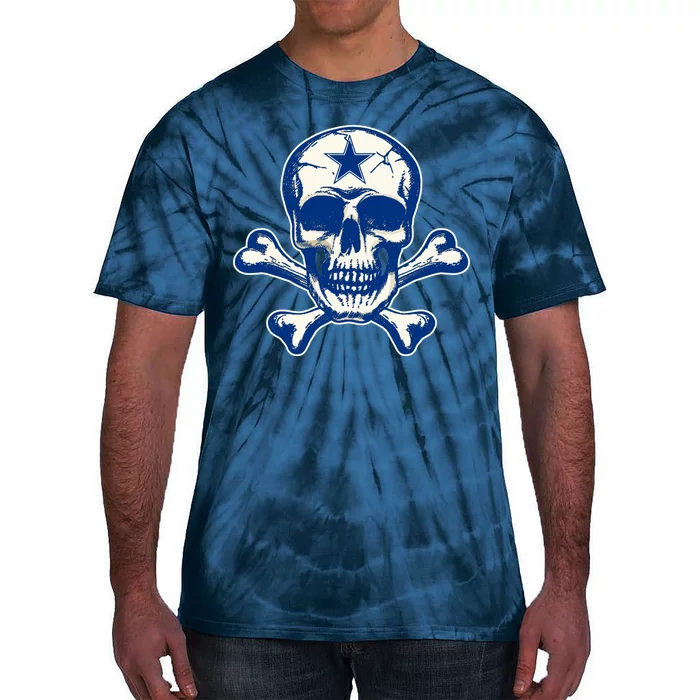 Dallas Skull Crossbones Star Fan Pride Tie-Dye T-Shirt