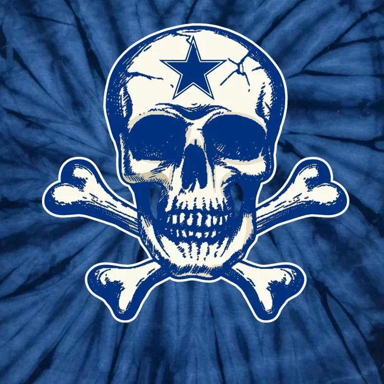 Dallas Skull Crossbones Star Fan Pride Tie-Dye T-Shirt