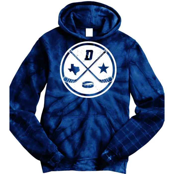 Dallas Texas Hockey Vintage Star Logo Tie Dye Hoodie