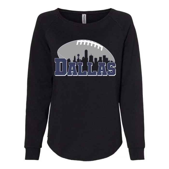 Dallas Texas Skyline City Football Fan Womens California Wash Sweatshirt