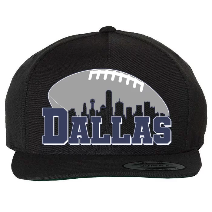 Dallas Texas Skyline City Football Fan Wool Snapback Cap