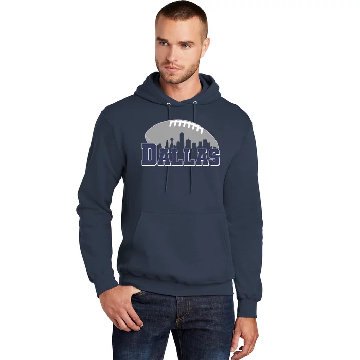 Dallas Texas Skyline City Football Fan Hoodie