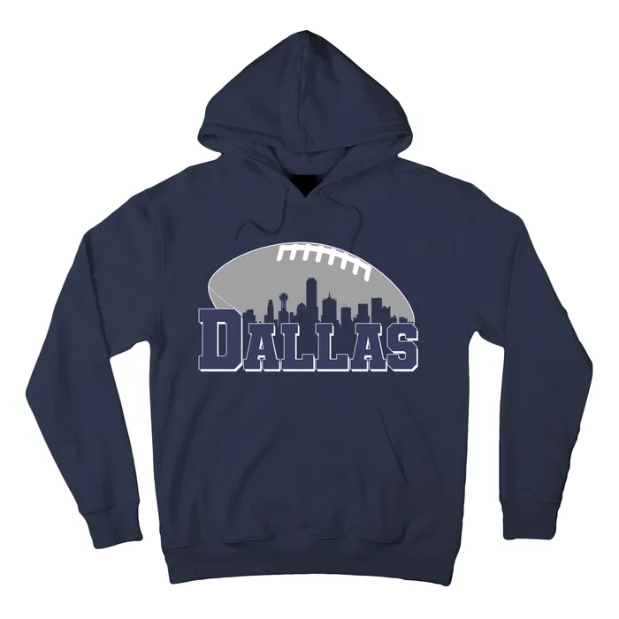 Dallas Texas Skyline City Football Fan Hoodie