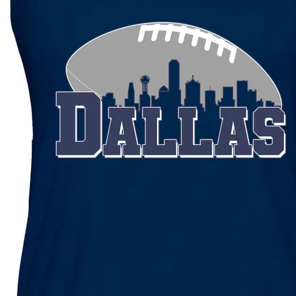 Dallas Texas Skyline City Football Fan Ladies Essential Flowy Tank