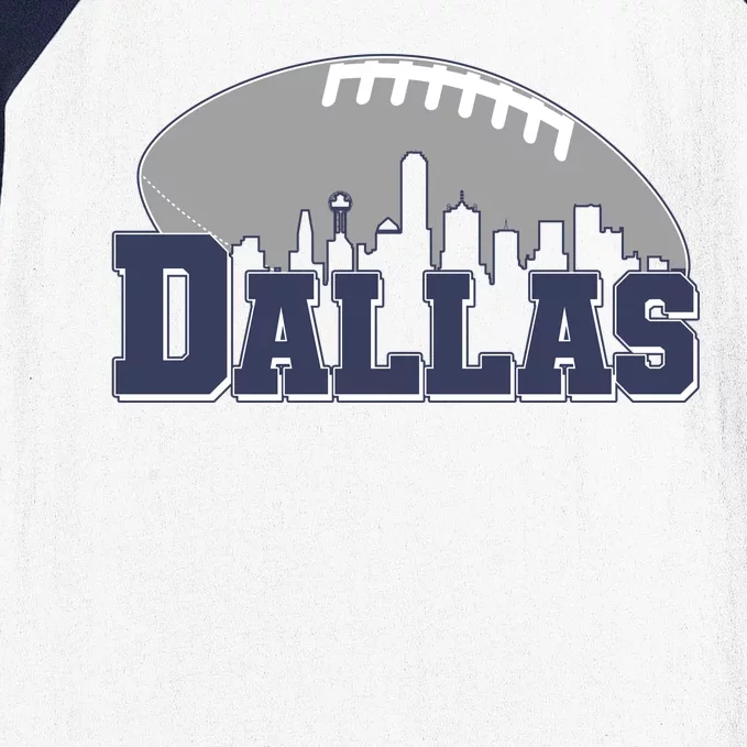 Dallas Texas Skyline City Football Fan Baseball Sleeve Shirt