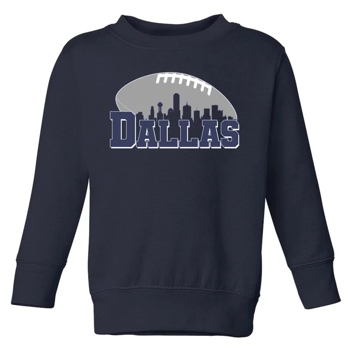 Dallas Texas Skyline City Football Fan Toddler Sweatshirt