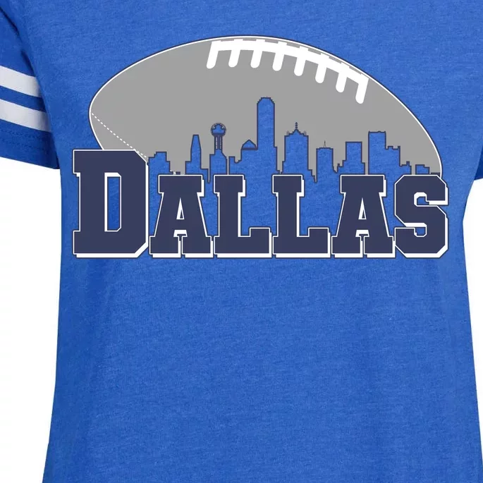 Dallas Texas Skyline City Football Fan Enza Ladies Jersey Football T-Shirt