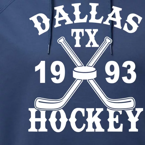 Dallas Texas TX Hockey 1993 Performance Fleece Hoodie