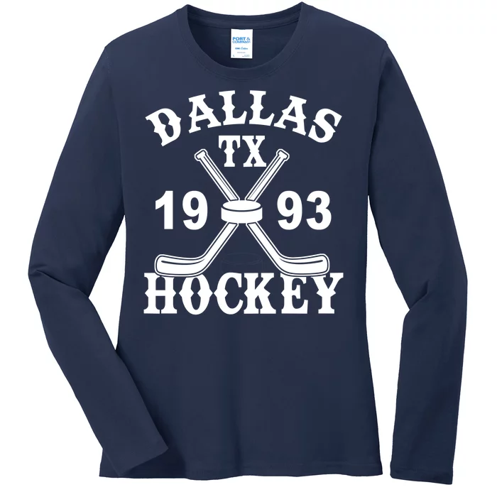 Dallas Texas TX Hockey 1993 Ladies Long Sleeve Shirt