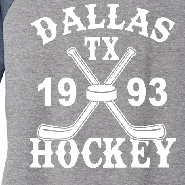 Dallas Texas TX Hockey 1993 Women's Tri-Blend 3/4-Sleeve Raglan Shirt