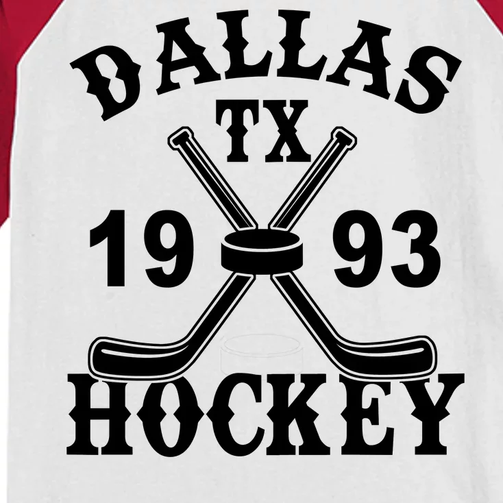 Dallas Texas TX Hockey 1993 Kids Colorblock Raglan Jersey