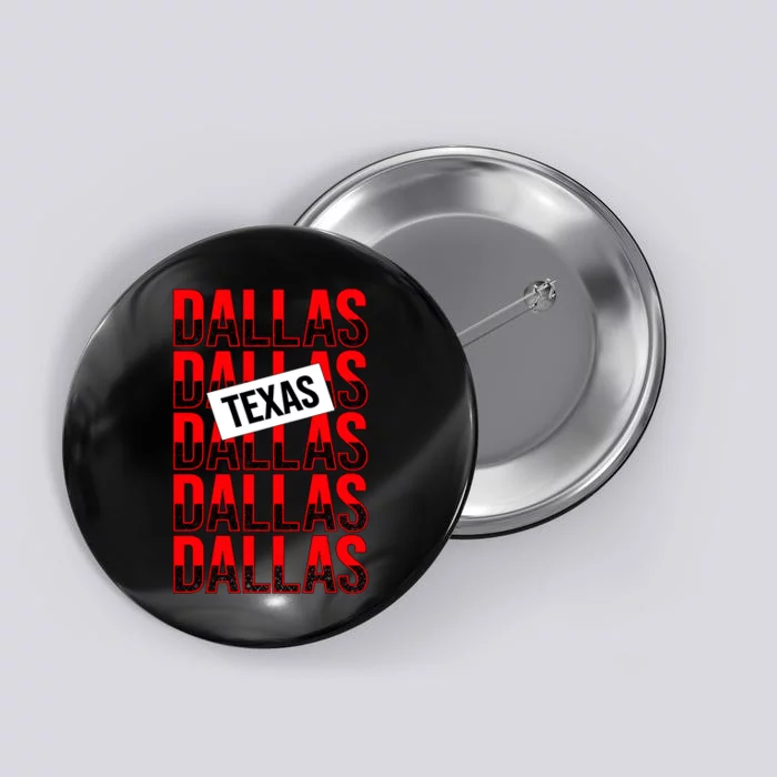 Dallas Texas Typography Button