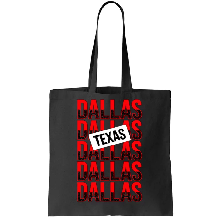 Dallas Texas Typography Tote Bag