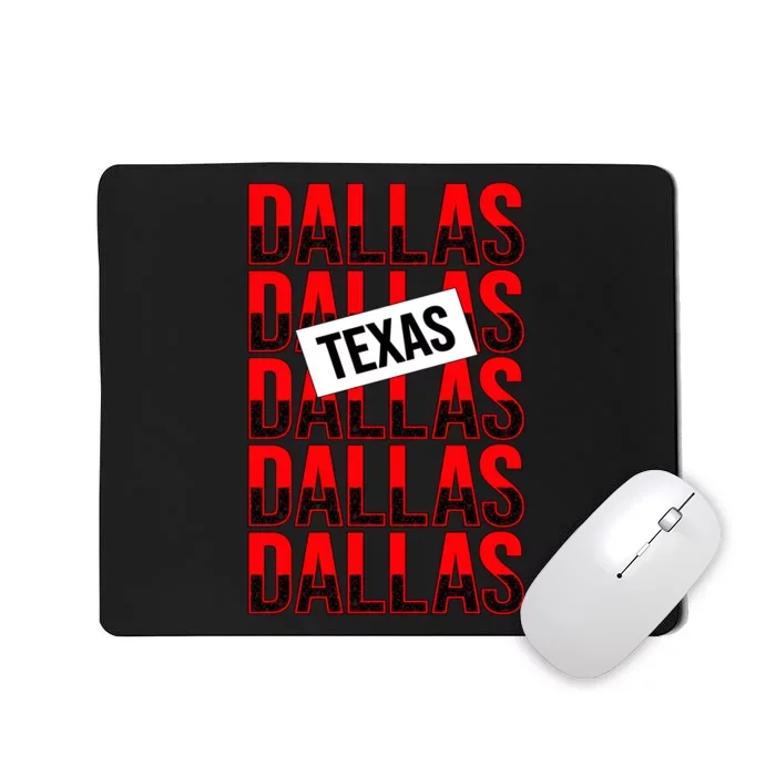 Dallas Texas Typography Mousepad