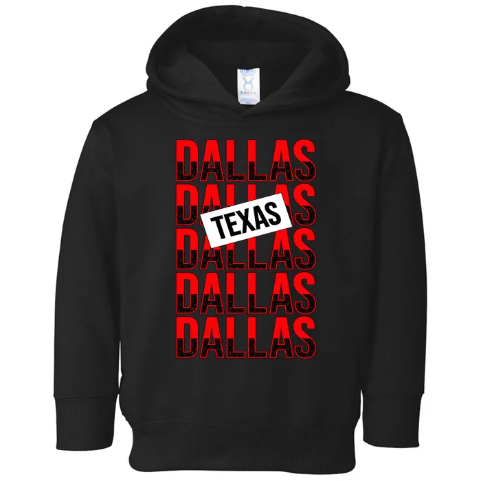 Dallas Texas Typography Toddler Hoodie