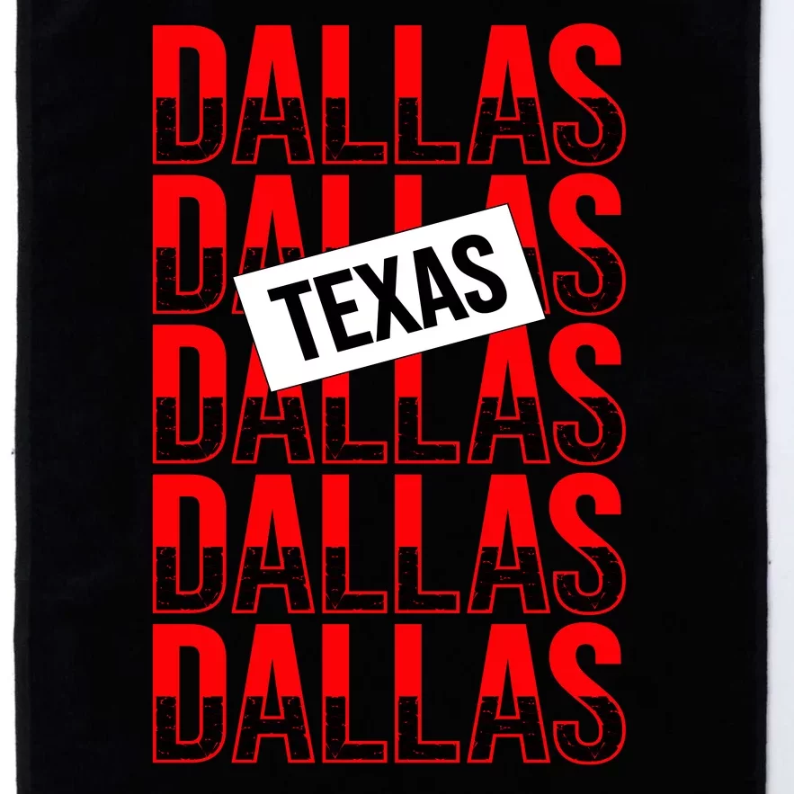 Dallas Texas Typography Platinum Collection Golf Towel