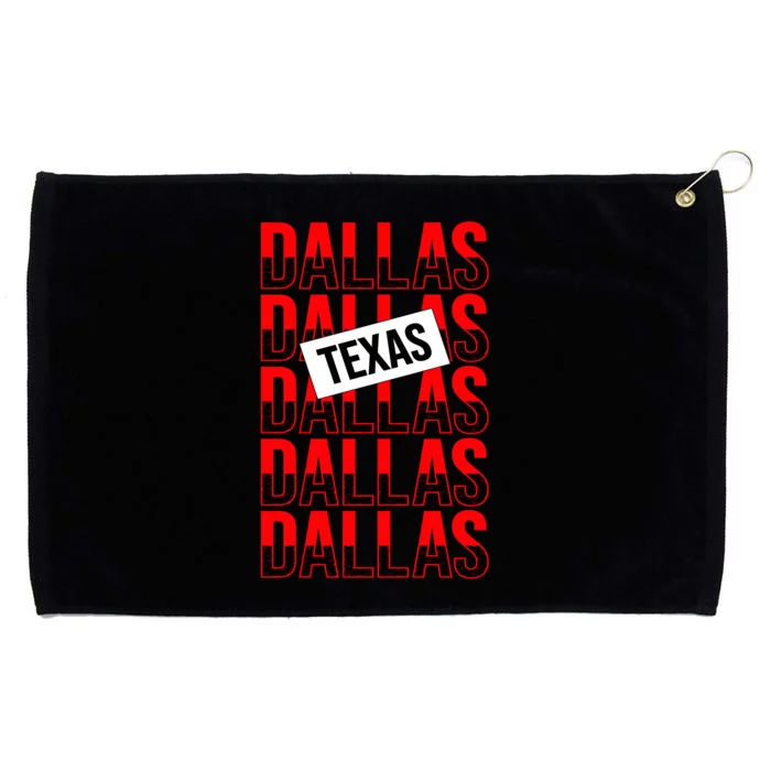 Dallas Texas Typography Grommeted Golf Towel