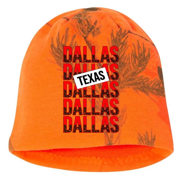 Dallas Texas Typography Kati - Camo Knit Beanie