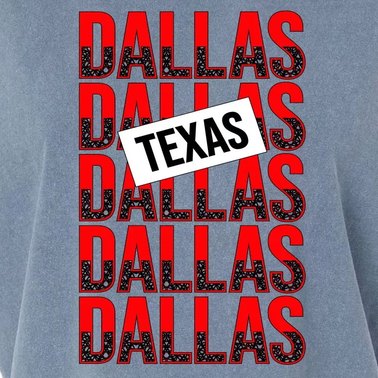 Dallas Texas Typography Garment-Dyed Women's Muscle Tee