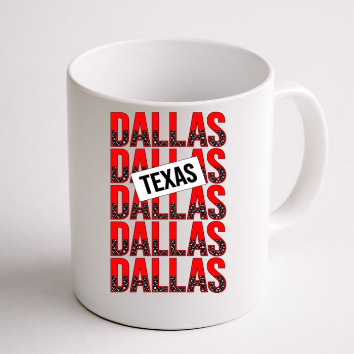 Dallas Texas Typography Front & Back Coffee Mug