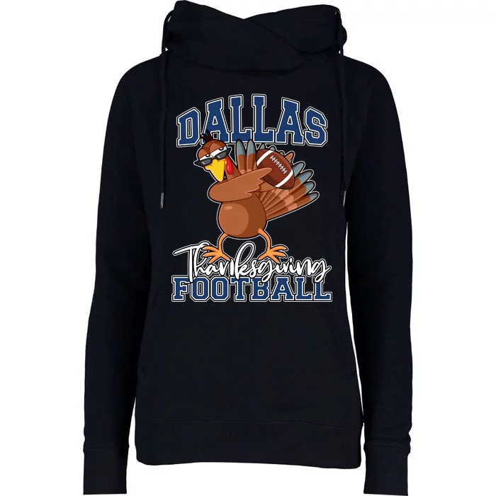 Dallas Thanksgiving Football Fan Womens Funnel Neck Pullover Hood