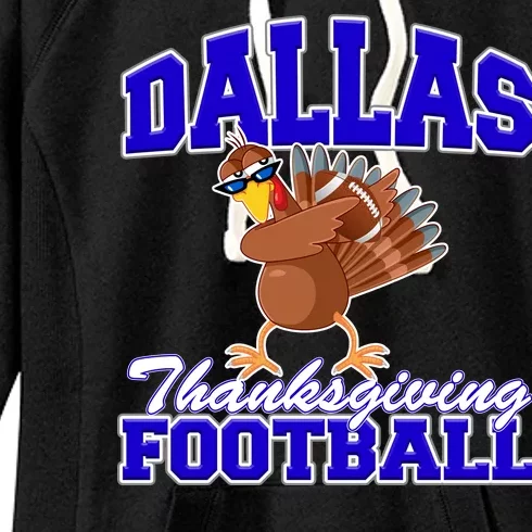 Dallas Thanksgiving Football Funny Dabbing Turkey Women's Fleece Hoodie