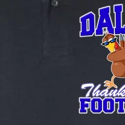 Dallas Thanksgiving Football Funny Dabbing Turkey Softstyle Adult Sport Polo