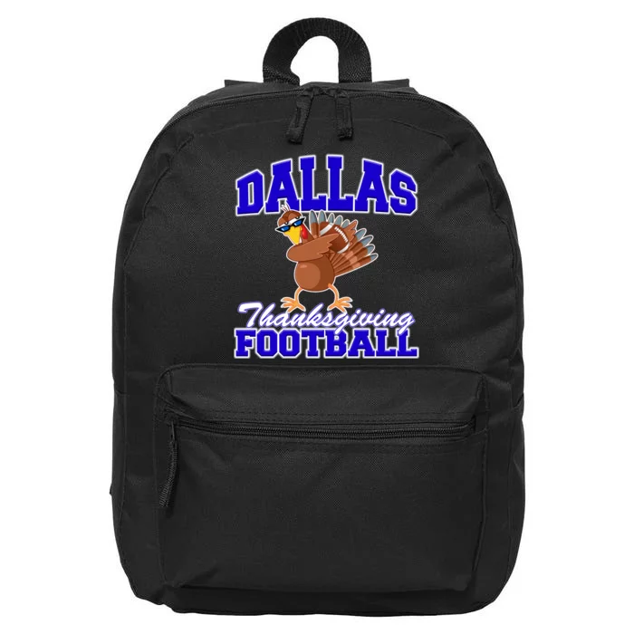 Dallas Thanksgiving Football Funny Dabbing Turkey 16 in Basic Backpack