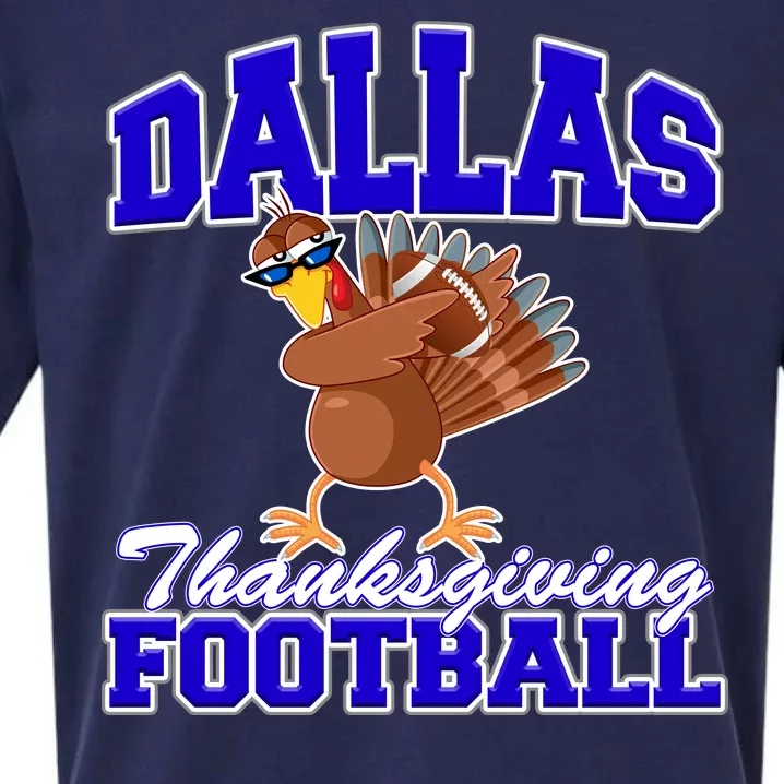 Dallas Thanksgiving Football Funny Dabbing Turkey Sueded Cloud Jersey T-Shirt