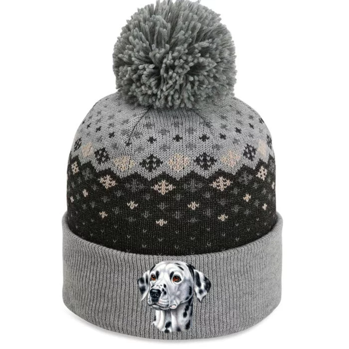 Dalmatian Face The Baniff Cuffed Pom Beanie