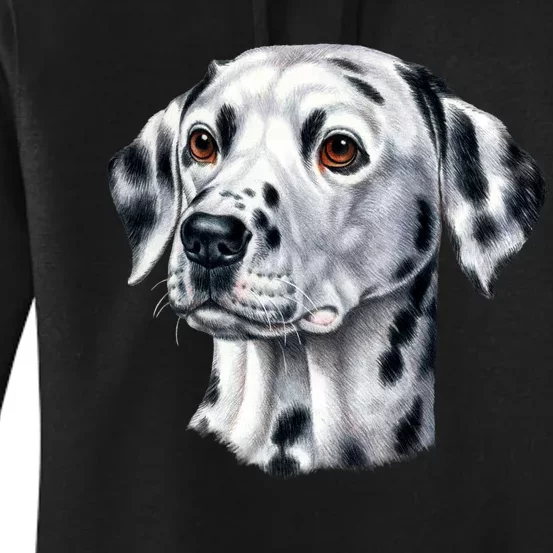 Dalmatian Face Women's Pullover Hoodie