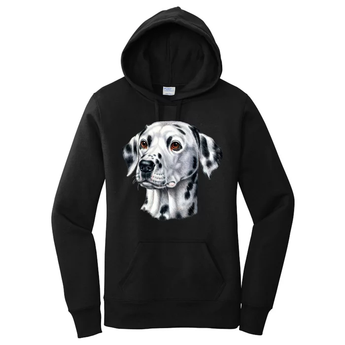 Dalmatian Face Women's Pullover Hoodie