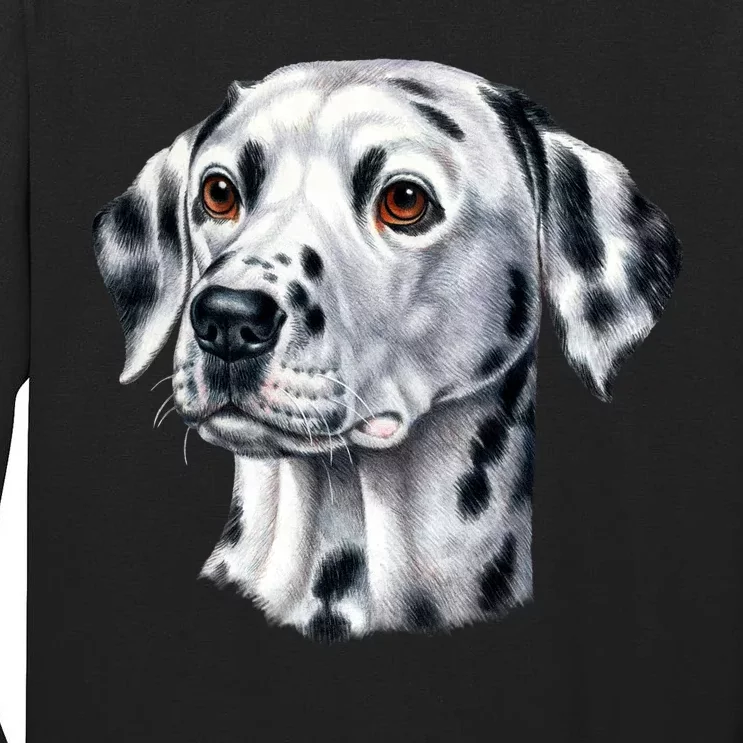 Dalmatian Face Tall Long Sleeve T-Shirt