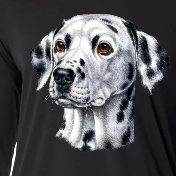 Dalmatian Face Cooling Performance Long Sleeve Crew