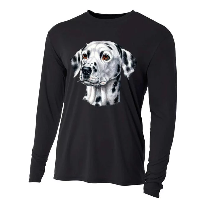 Dalmatian Face Cooling Performance Long Sleeve Crew