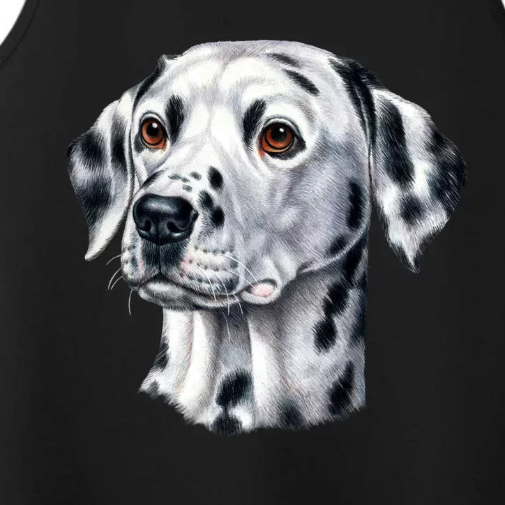 Dalmatian Face Performance Tank