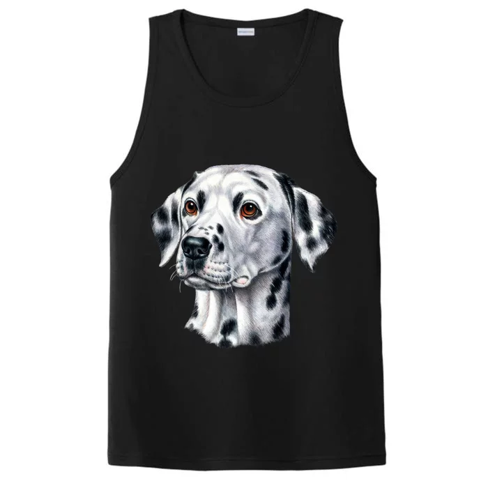 Dalmatian Face Performance Tank