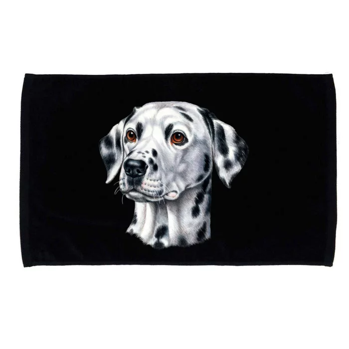 Dalmatian Face Microfiber Hand Towel