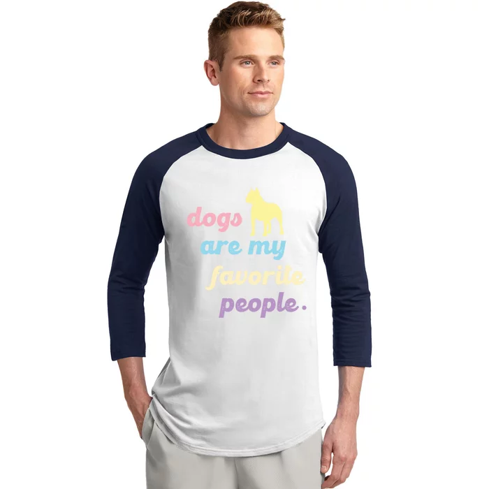 Dogs Are My Favorite People American Staffordshire Gift Baseball Sleeve Shirt